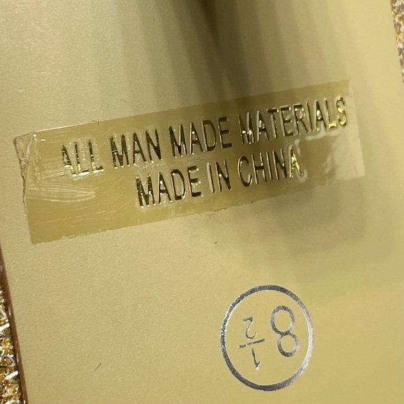 ✨⭐️ LASONIA GOLDEN RHINESTONE WOMENS HIGH HEELS SIZE US 8.5 ⭐️✨ - Picture 8 of 10